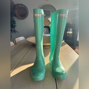 Hunter Teal Tall Boots